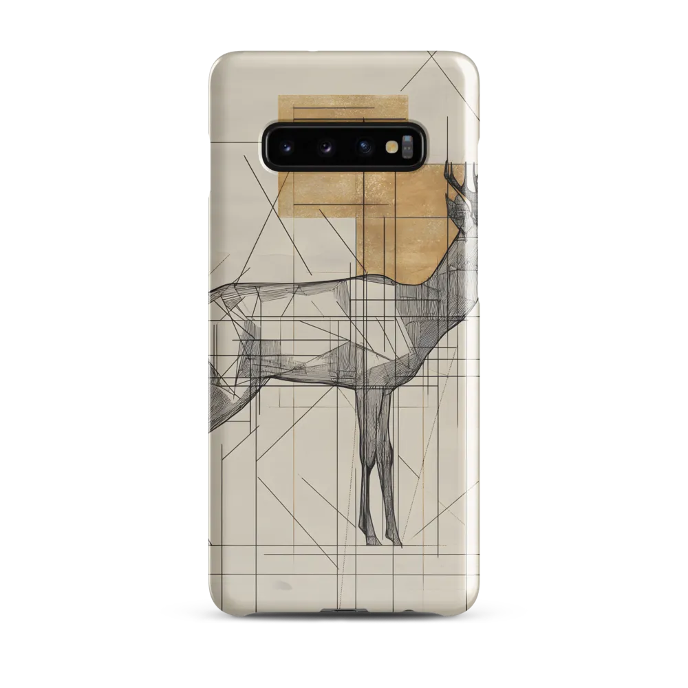 Geometric Elegance: The Majestic Deer | Phone Case |  S10 Plus | Snap Case | Glossy