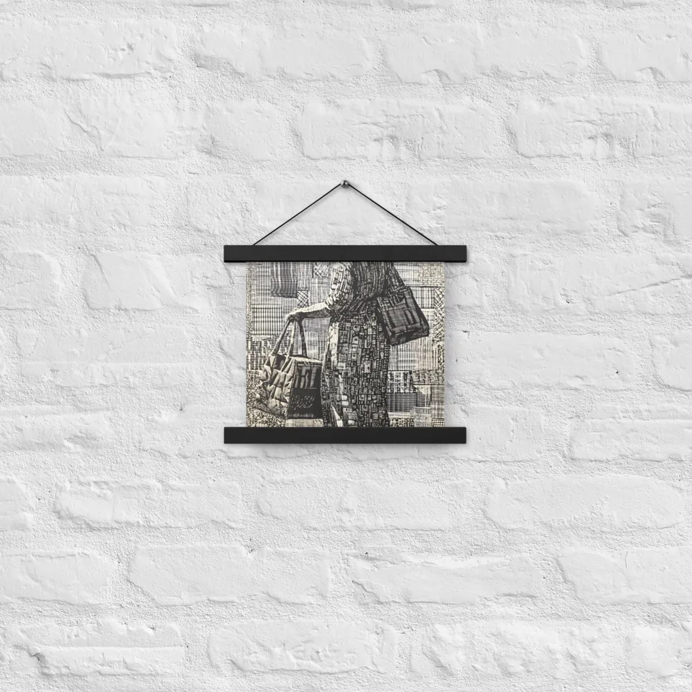 Urban Reflections: A Shopping Narrative | Poster With Black Wood Hanger | 10″×10″