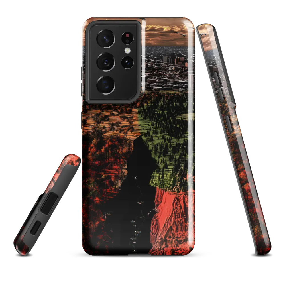 Harmony and Dissonance: A Landscape of Contrasts | Phone Case |  S21 Ultra | Tough Case | Glossy