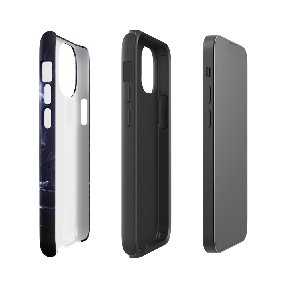 Stormy Cityscape: Shadows of the Night | Phone Case |  13 mini | Tough Case | Glossy