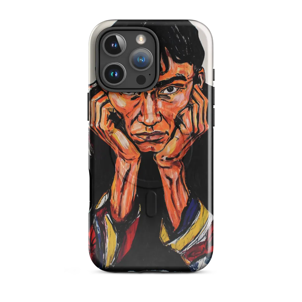 Contemplative Intensity: An Expressionist Portrait