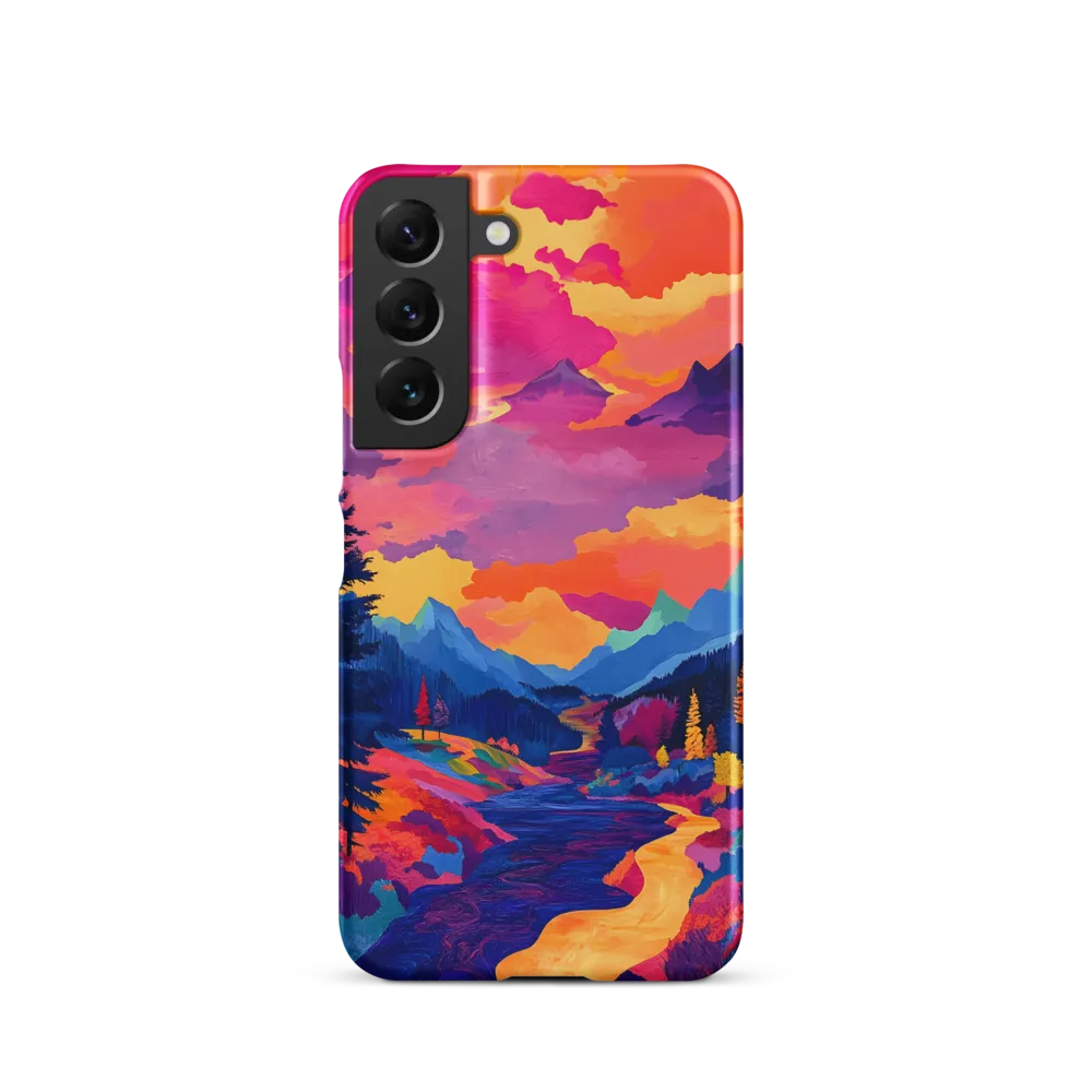 Radiant Serenity: A Surreal Landscape | Phone Case |  S22 | Snap Case | Matte