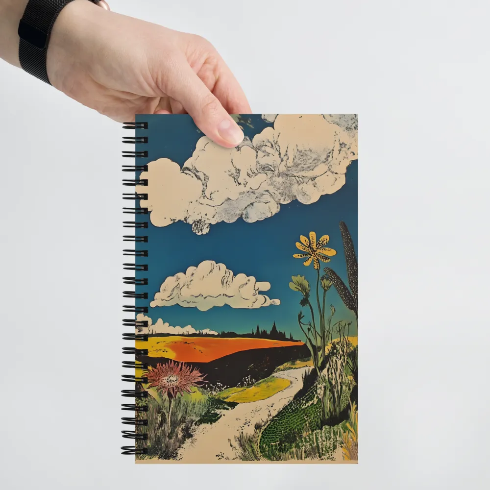 Surreal Blooming Landscape | Spiral Notebook