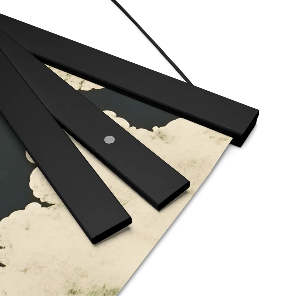 Whispers of the Moon | Poster With Black Wood Hanger | 16″×16″