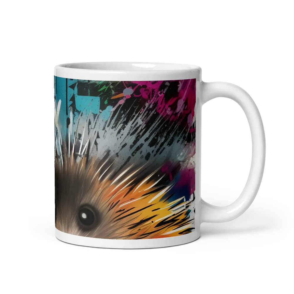 Whimsical Hedgehogs in a Kaleidoscopic Wonderland | Mug with White inside | 11 oz