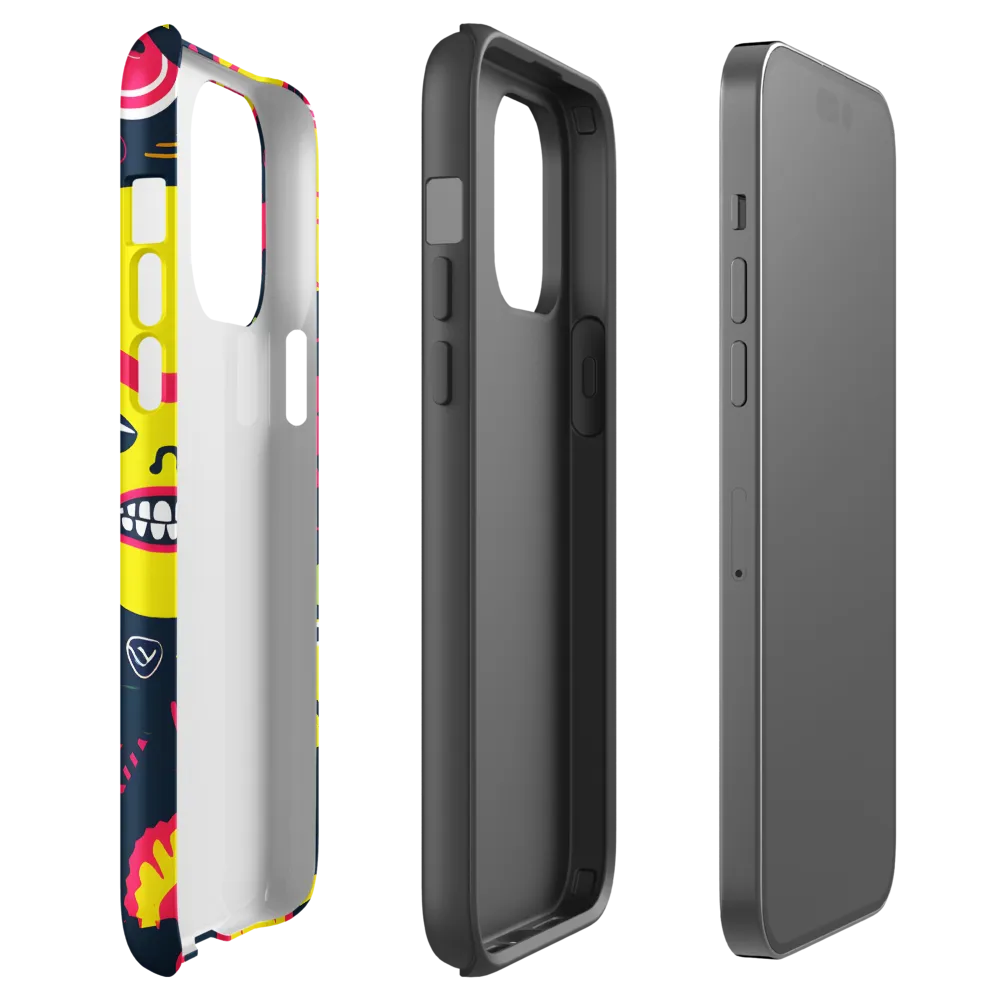 Neon Revelry: A Quirky Exploration of Modern Pop Art | Phone Case |  14 Pro Max | Tough Case | Glossy