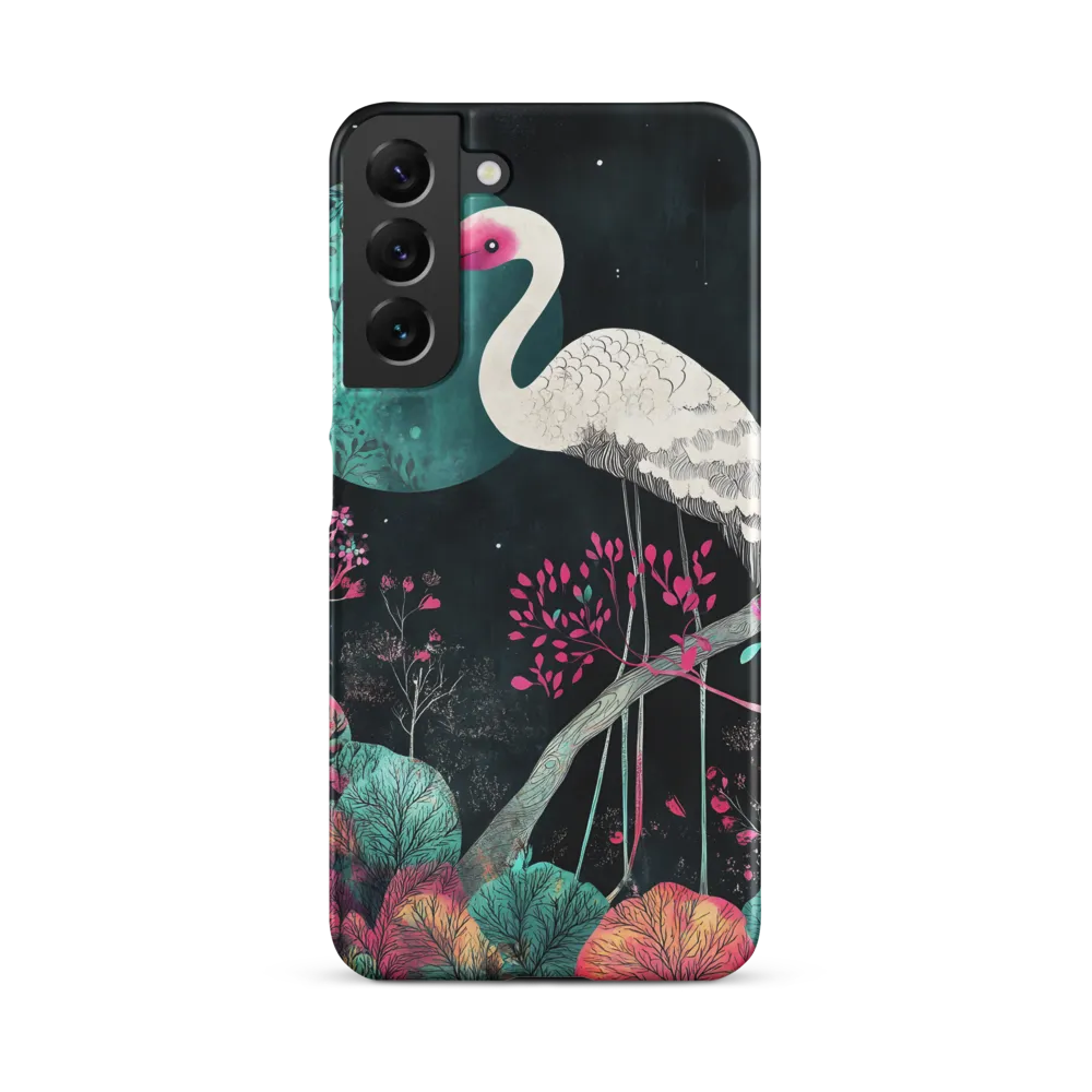 Ethereal Presence: Heron in a Floral Dreamscape