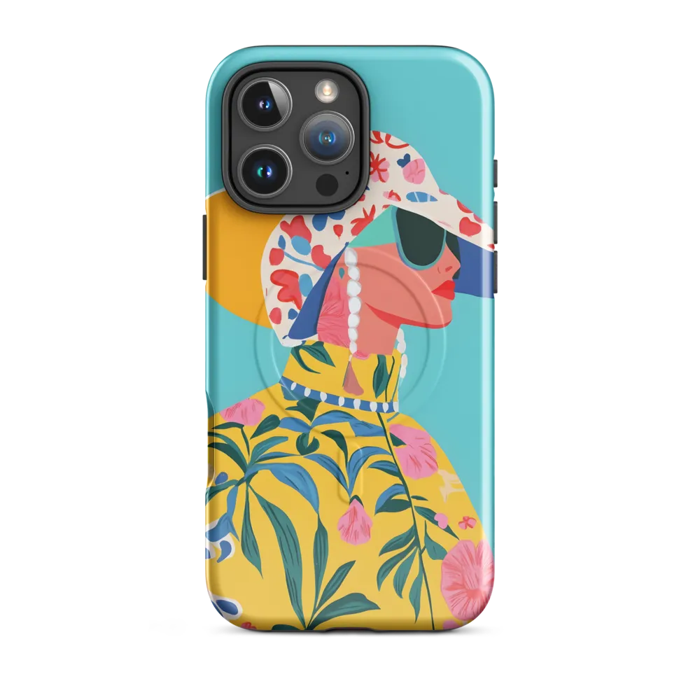 Tropical Confidence: A Fashion Portrait | Phone Case |  16 Pro Max | MagSafe® Tough Case | Glossy