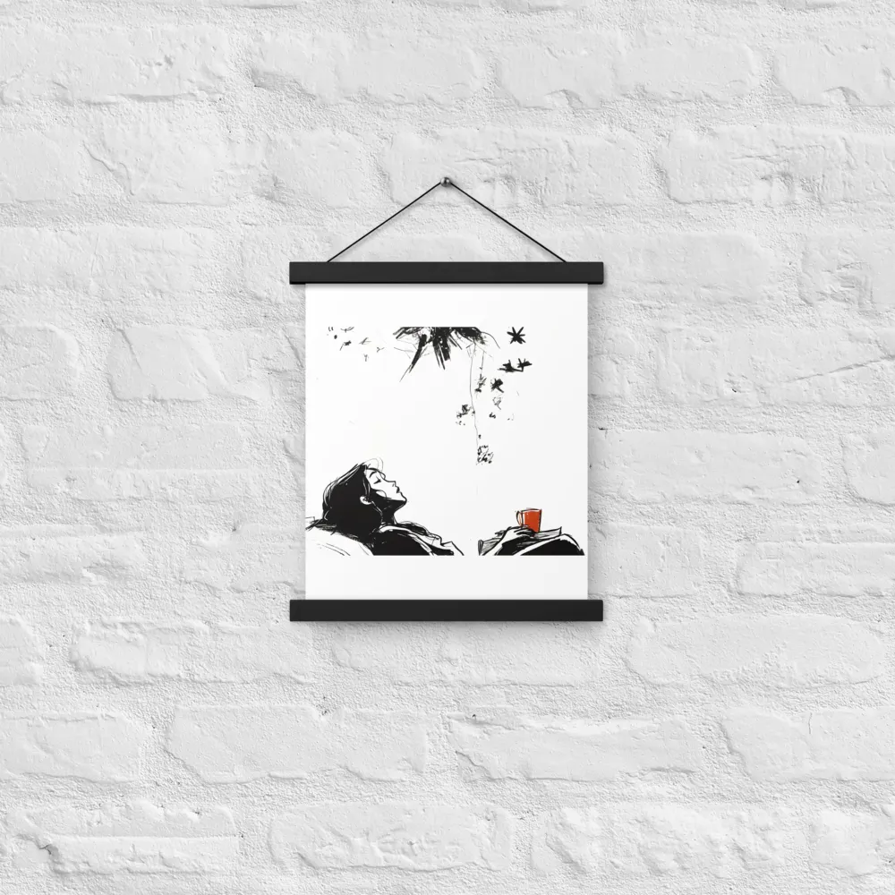 Contemplative Serenity | Poster With Black Wood Hanger | 11″×14″