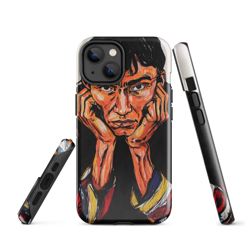 Contemplative Intensity: An Expressionist Portrait