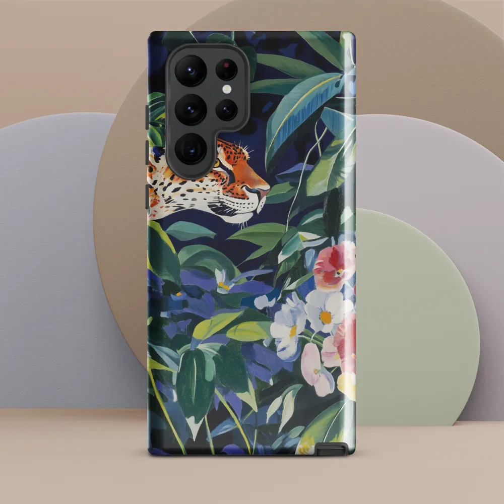 Hidden Majesty: The Jaguar Amongst Tropical Splendor | Phone Case |  S22 Ultra | Tough Case | Glossy