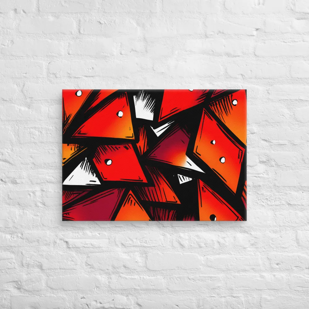 Dynamic Geometry of Red and Orange | Canvas | 20″×28″