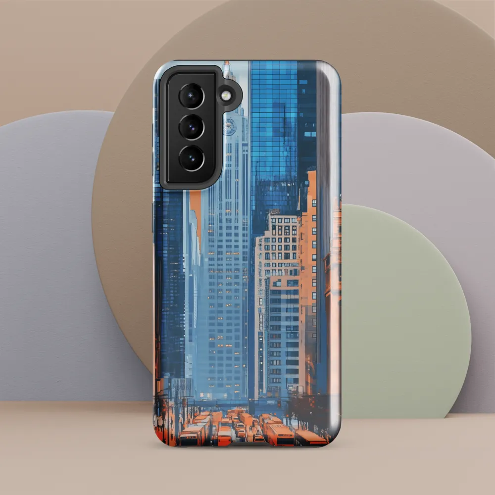 Urban Symphony in Blue and Orange