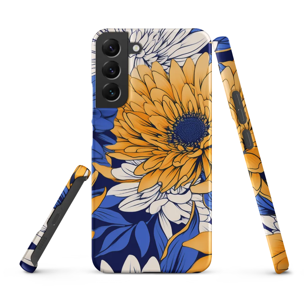 Floral Harmony in Blue and Yellow