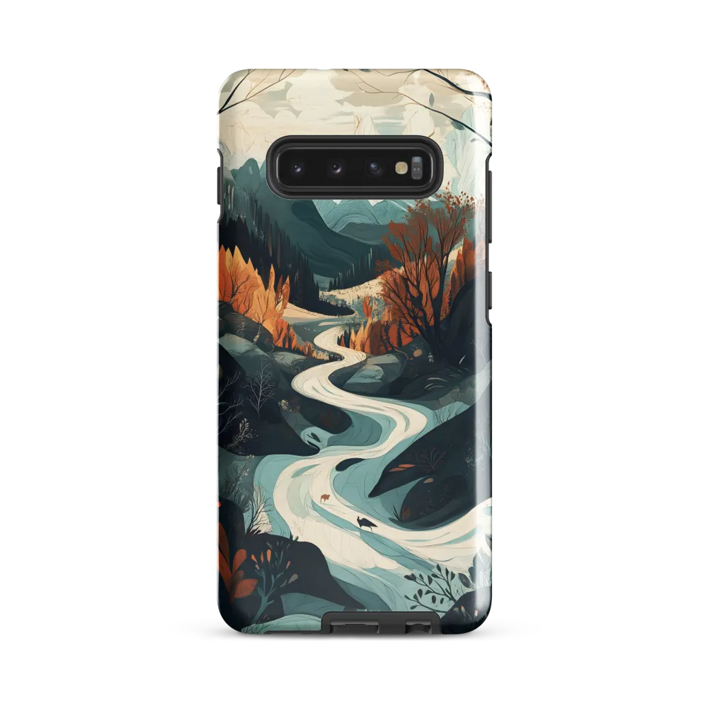 Whispers of Autumn: A Serene River Journey | Phone Case |  S10 Plus | Tough Case | Glossy