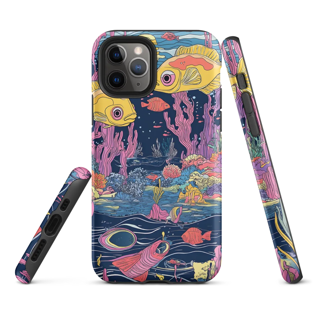 Underwater Dreamscape: A Playful Encounter | Phone Case |  11 Pro | Tough Case | Matte
