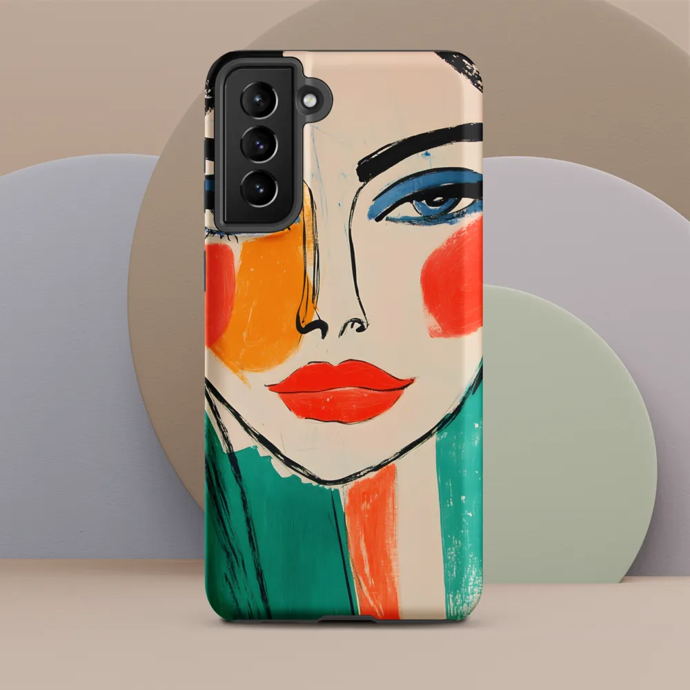 Vivid Portrait of a Modern Muse | Phone Case |  S21 Plus | Tough Case | Matte