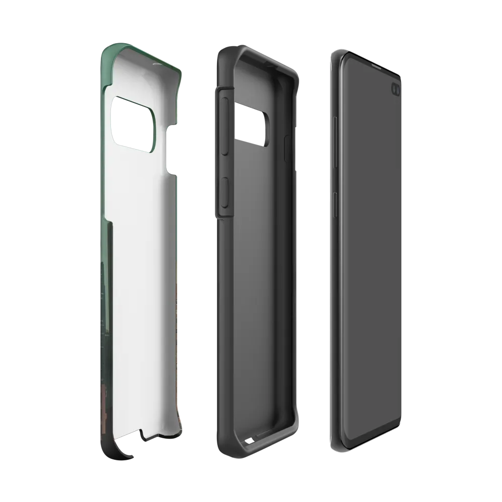 Urban Nostalgia: A Retro Cityscape | Phone Case |  S10 | Tough Case | Matte
