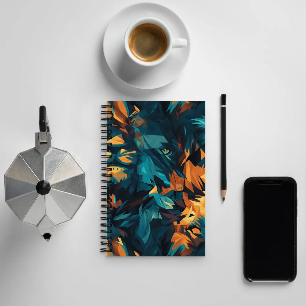 Wild Fusion: The Abstract Wolf | Spiral Notebook