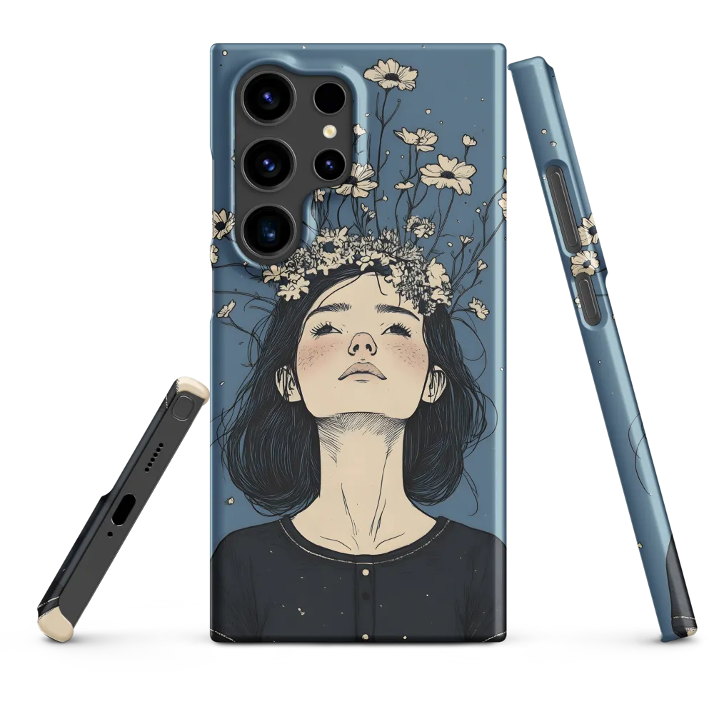 Floral Serenity: A Portrait of Tranquility | Phone Case |  S24 Ultra | Snap Case | Matte