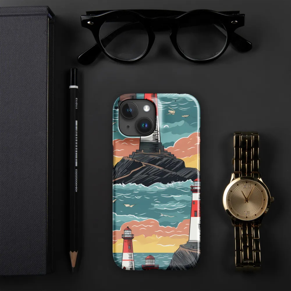 Lighthouses in a Whimsical Ocean | Phone Case |  15 | Snap Case | Glossy