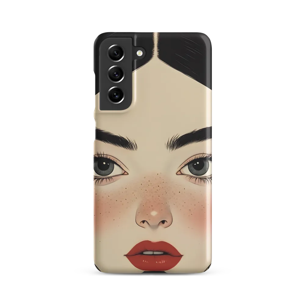 Serenity Captured: A Modern Portrait | Phone Case |  S21 FE | Snap Case | Matte