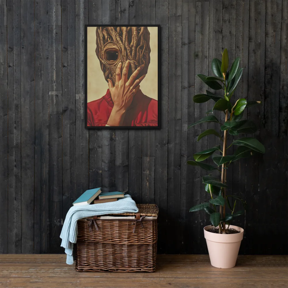 The Mask of Roots | Canvas with Black Frame | 20″×28″