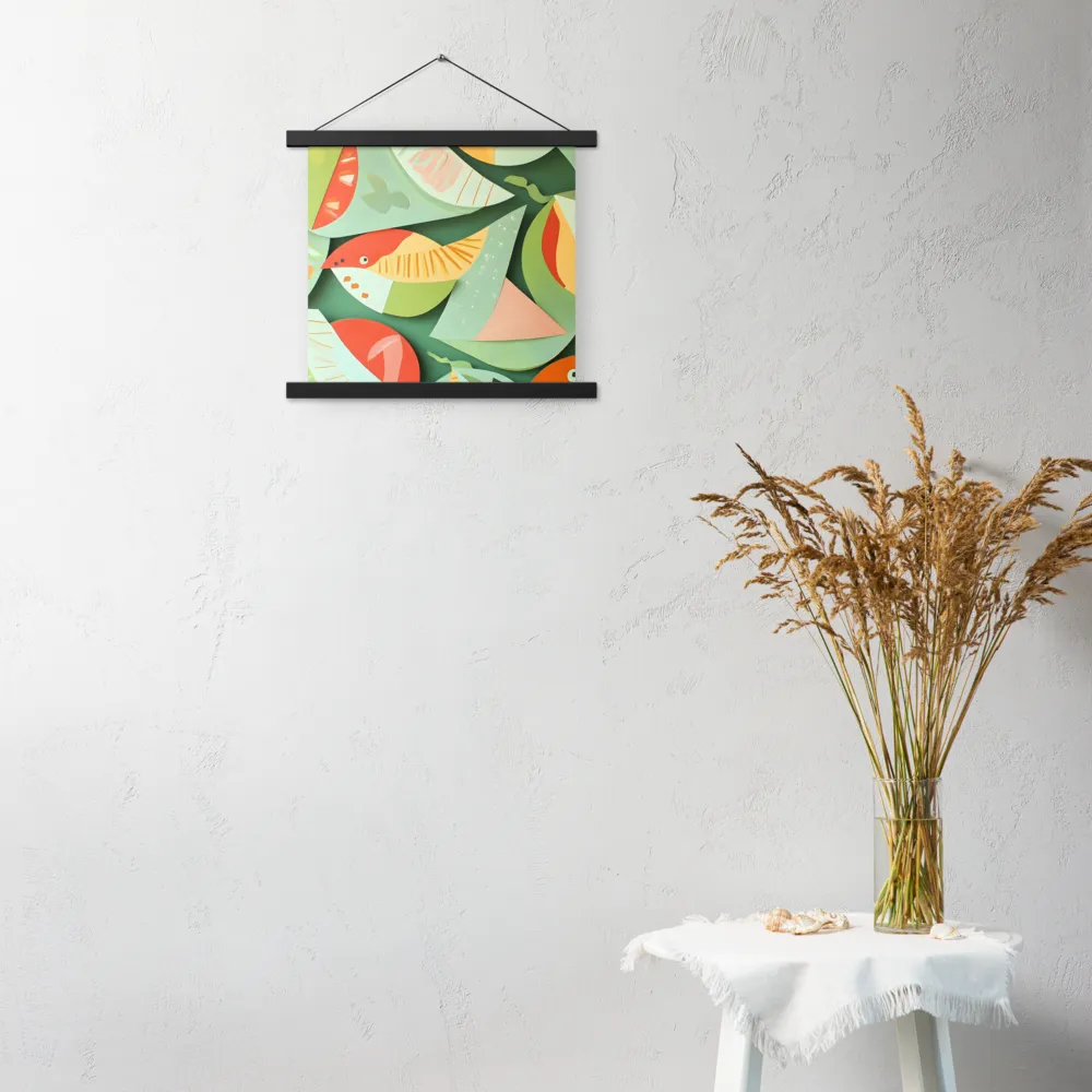 Nature's Palette | Poster With Black Wood Hanger | 14″×14″