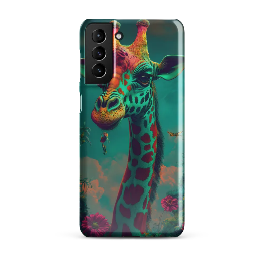 Whimsical Giraffe Among Blossoms