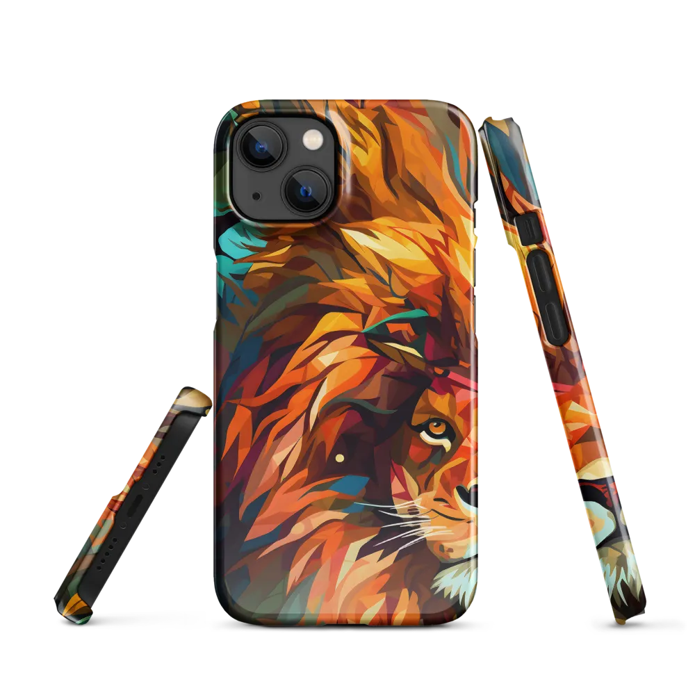 Majestic Gaze: The Polygonal Lion