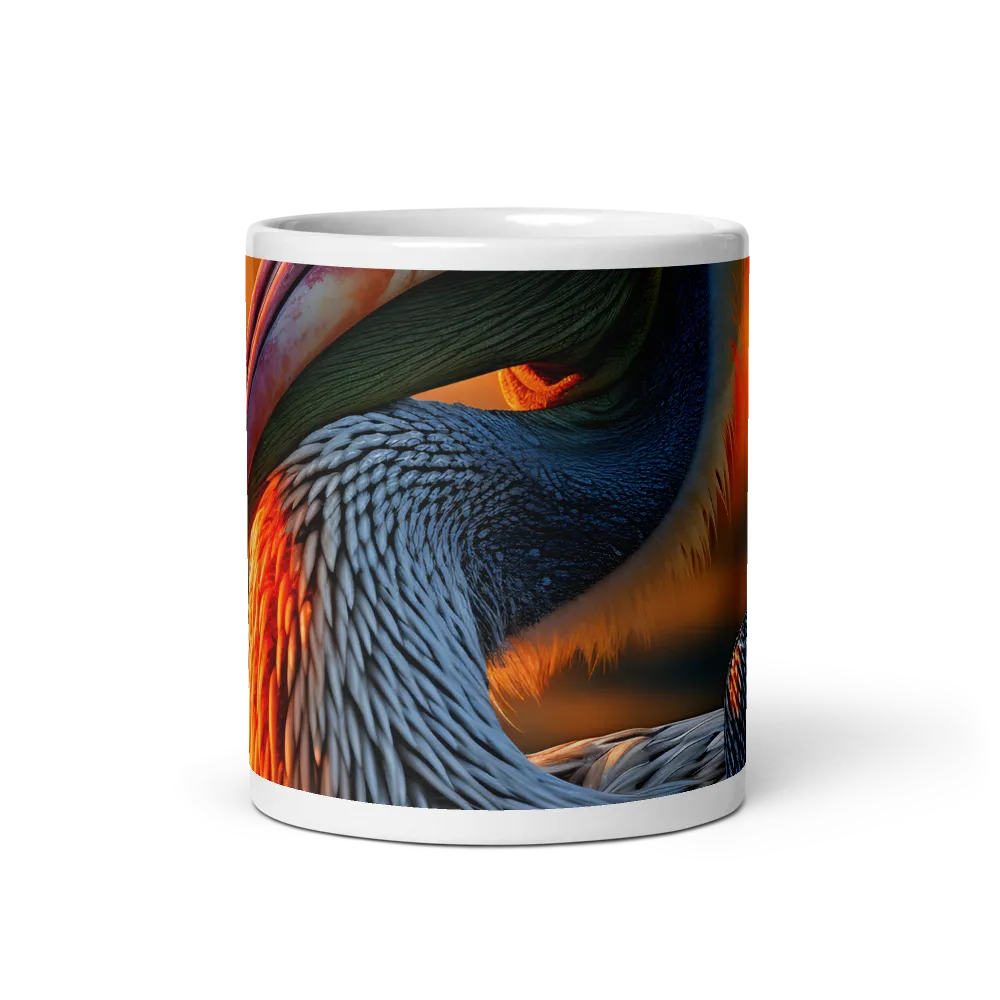 Elegance of the Pelican at Sunset | Mugs | Multiple Sizes & Colors