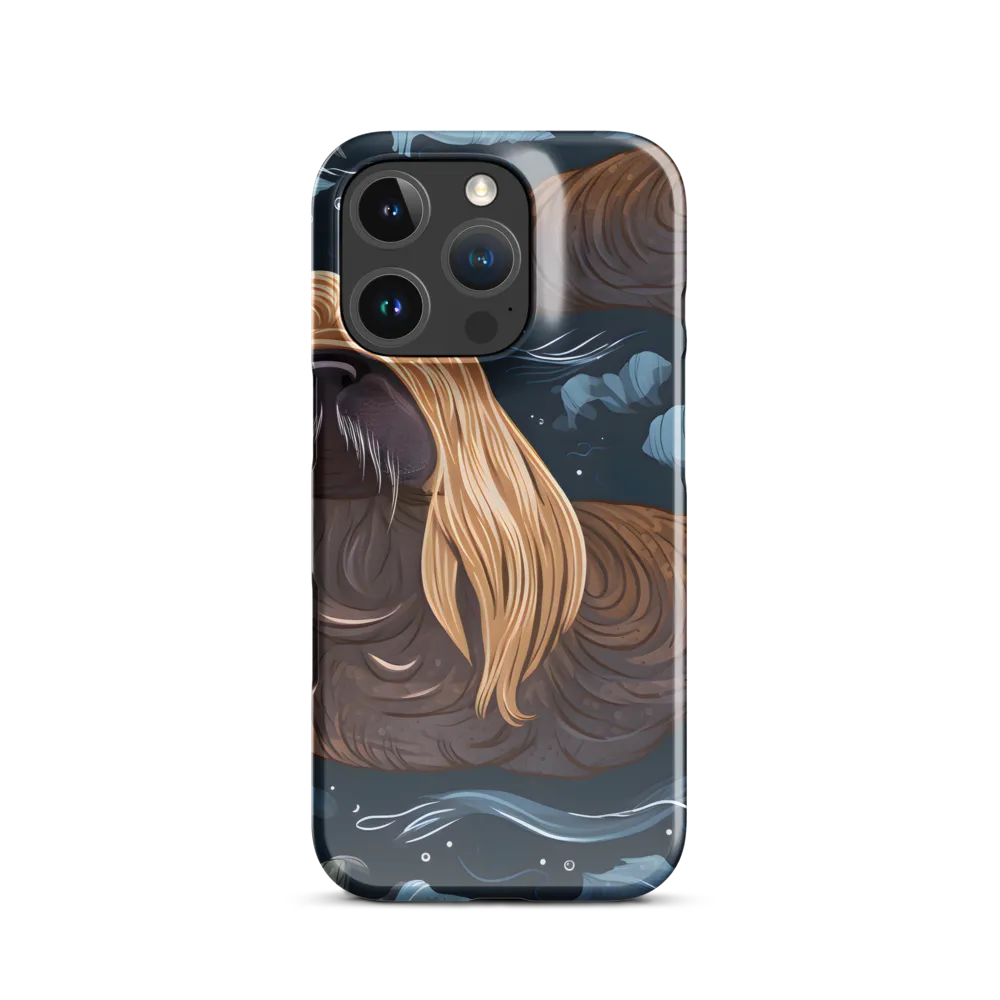 Whimsical Walruses in Deep Blue