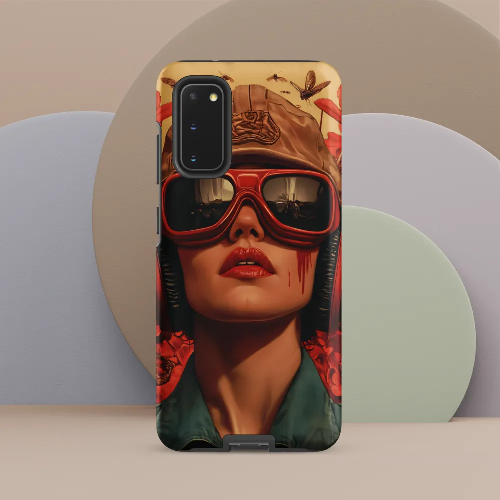 Defiant Portrait in a Floral Realm | Phone Case |  S20 | Tough Case | Matte