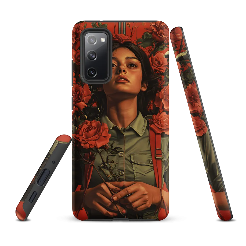 Harmony and Strength: A Portrait Among Roses