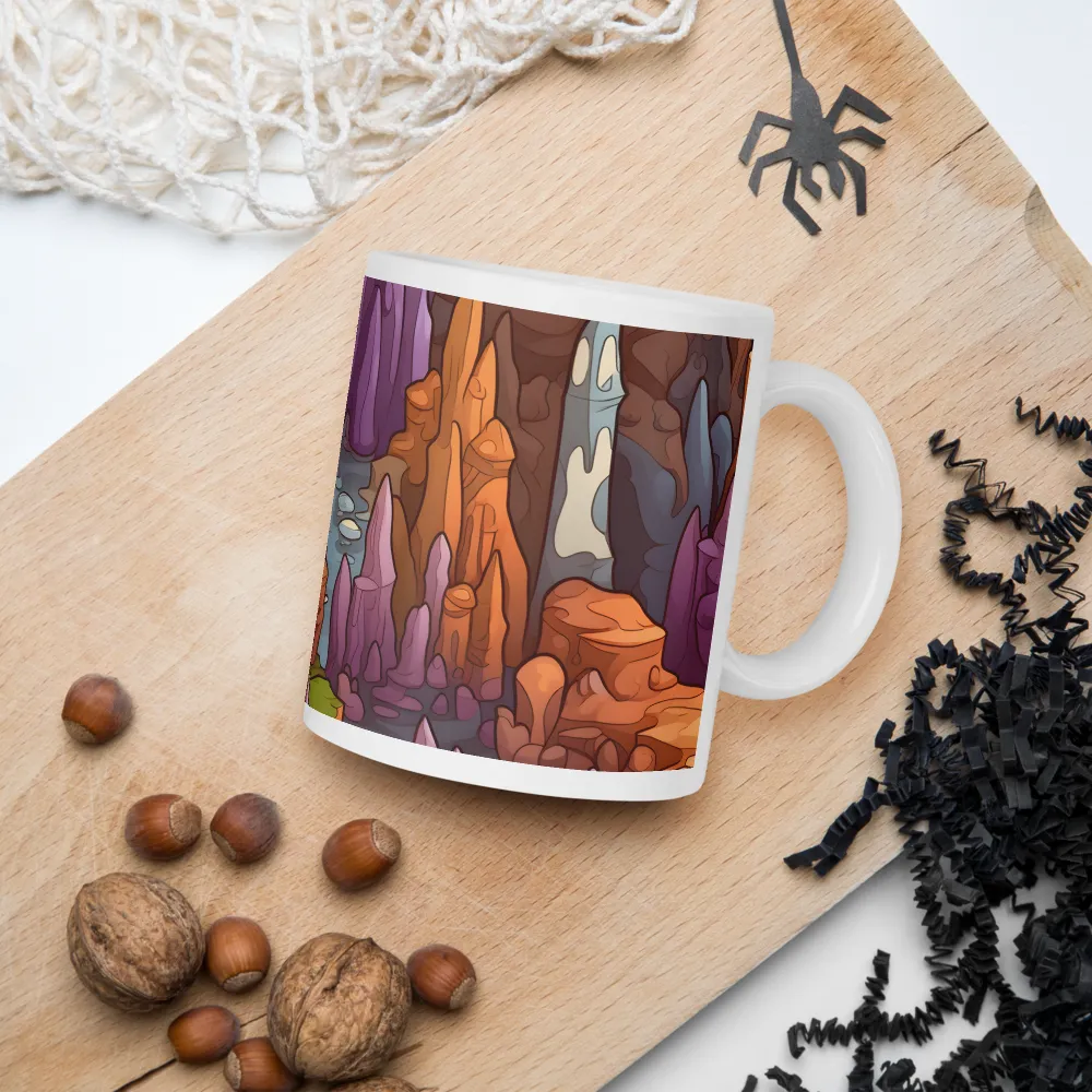 Vibrant Rockscape: A Digital Odyssey | Mugs | Multiple Sizes & Colors