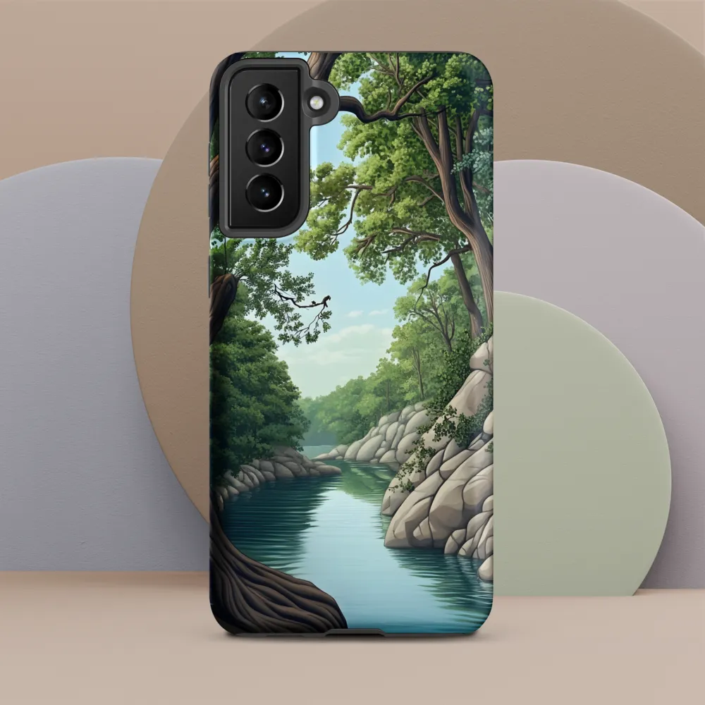 Tranquil Reflections: A Serene River Landscape
