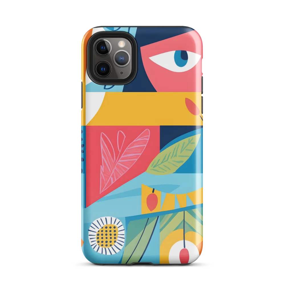 Vibrant Geometric Visage | Phone Case |  11 Pro Max | Tough Case | Glossy