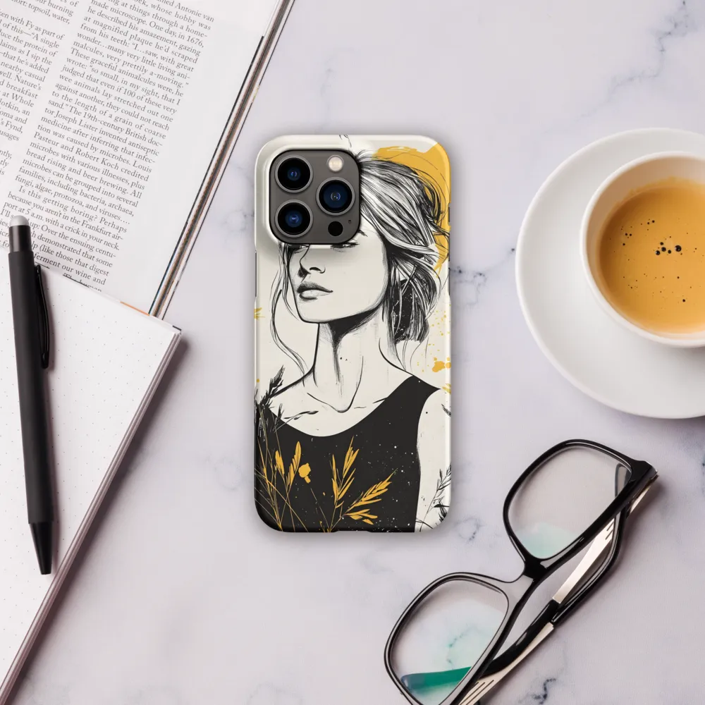 Golden Bloom — Portrait with Botanicals