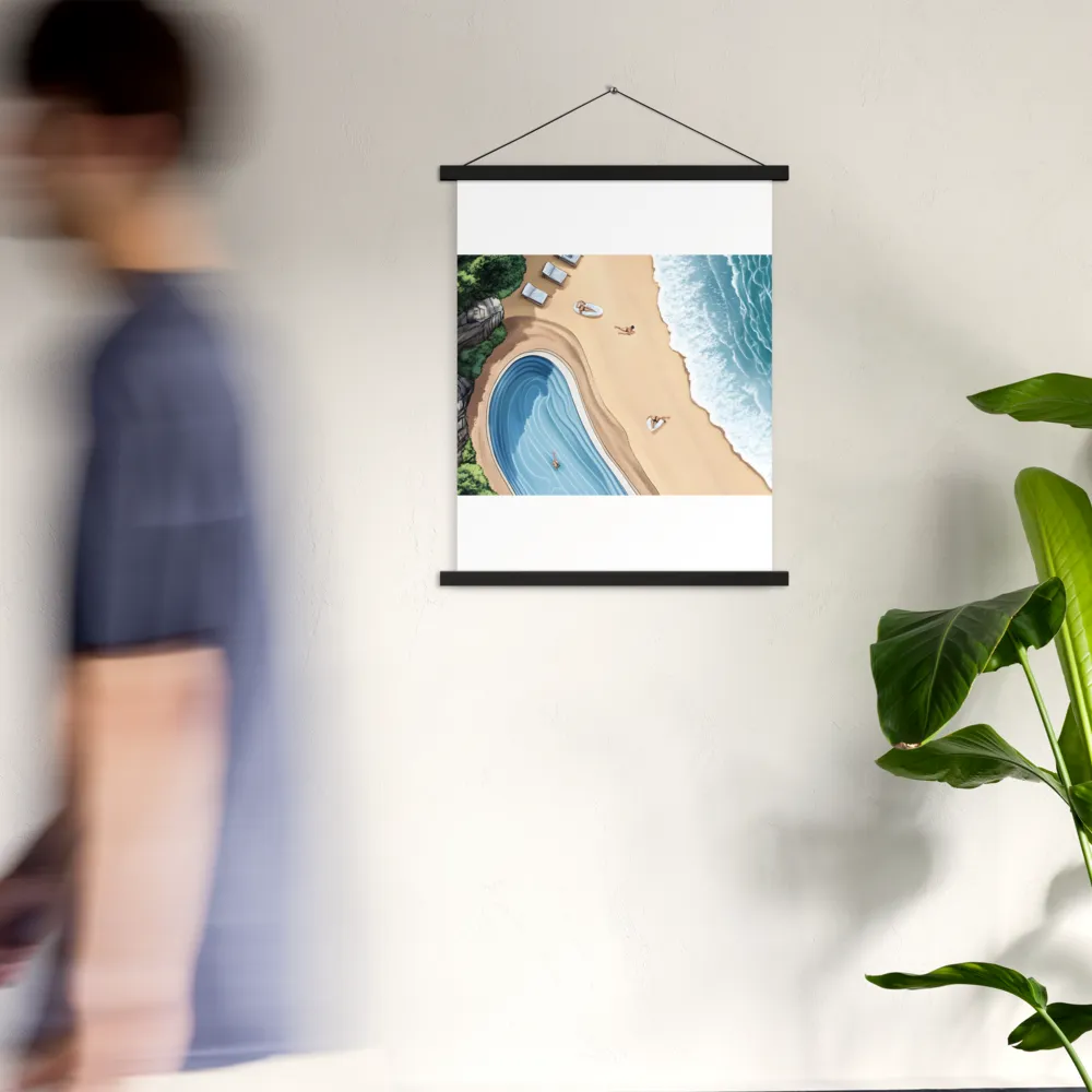 Serenity by the Shore | Poster With Black Wood Hanger | 18″×24″