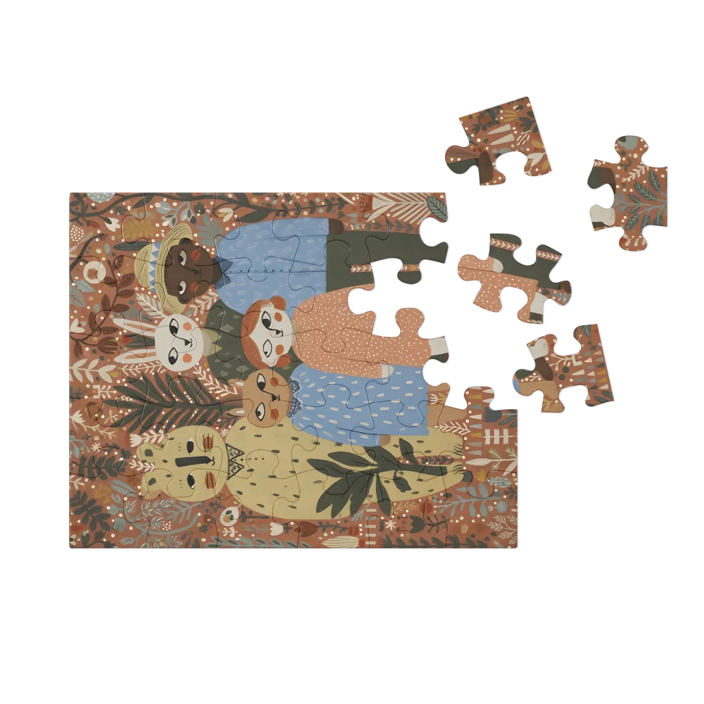 Garden Gathering 
 Jigsaw Puzzle in Tin Box