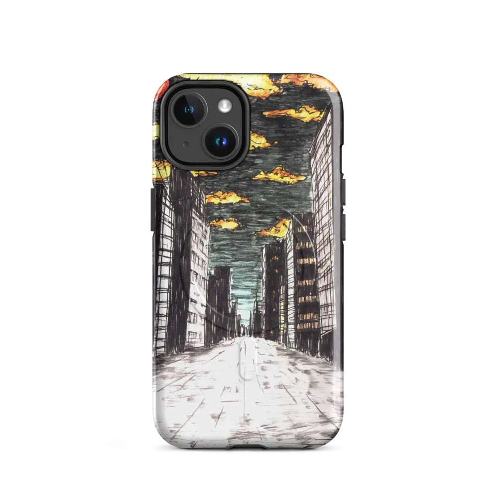 Eclipsed Cityscape | Phone Case |  14 | MagSafe® Tough Case | Glossy