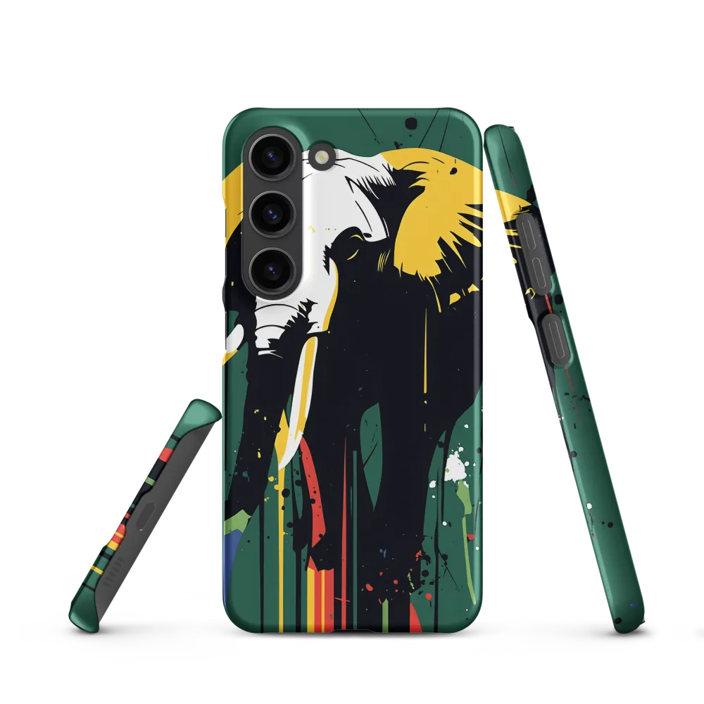 Majestic Minimalism: The Colorful Elephant