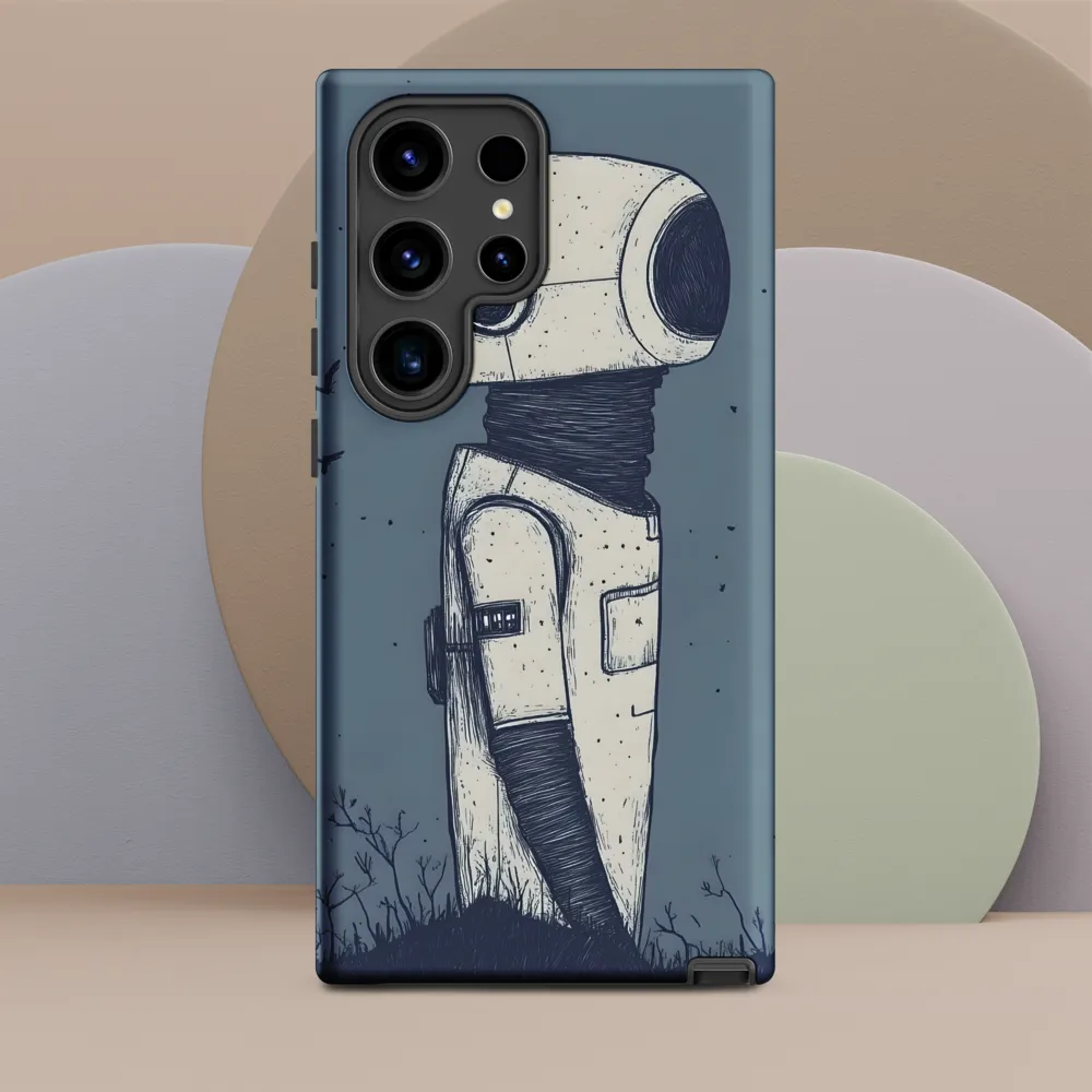 Contemplative Robot in a Barren Landscape