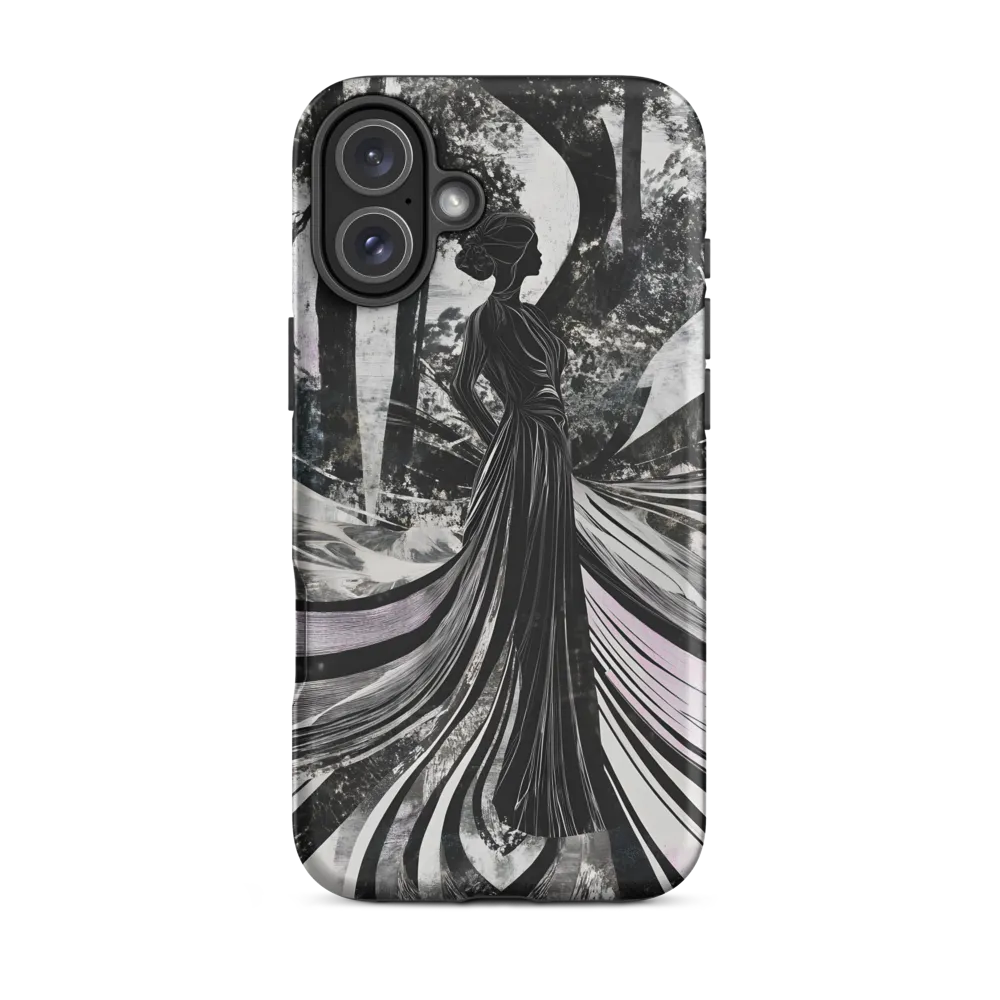 Silhouette in Ribboned Gown