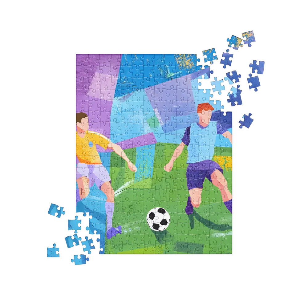 Dynamic Duel on the Field | Jigsaw Puzzle | 252 pieces