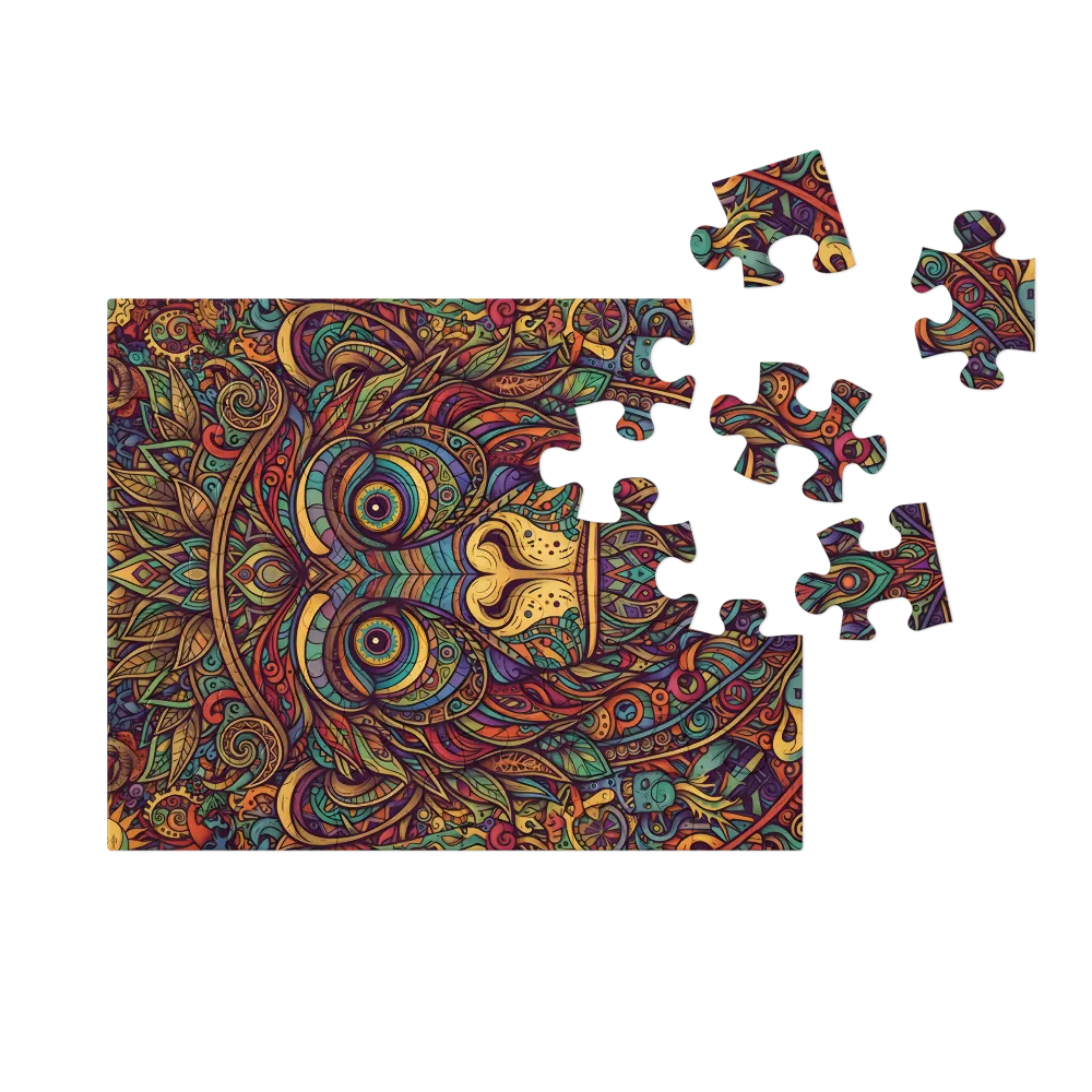 Mandala Lion 
 Jigsaw Puzzle in Tin Box