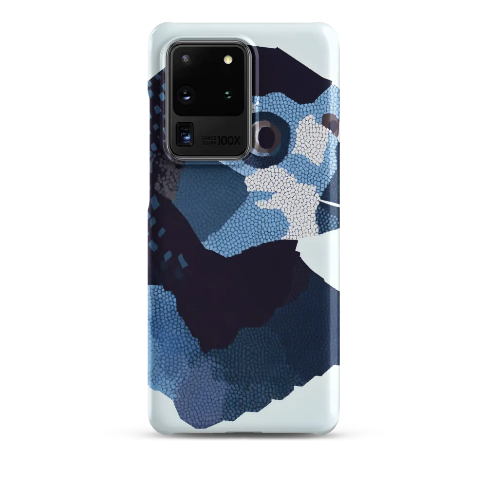 Abstract Avian Portrait in Blue