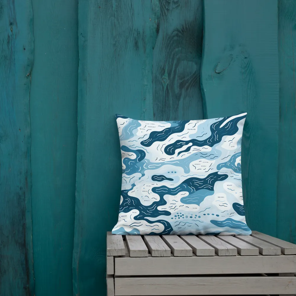 Flowing Waters: An Abstract Journey | Pillow & Pillow Case | Multiple Sizes