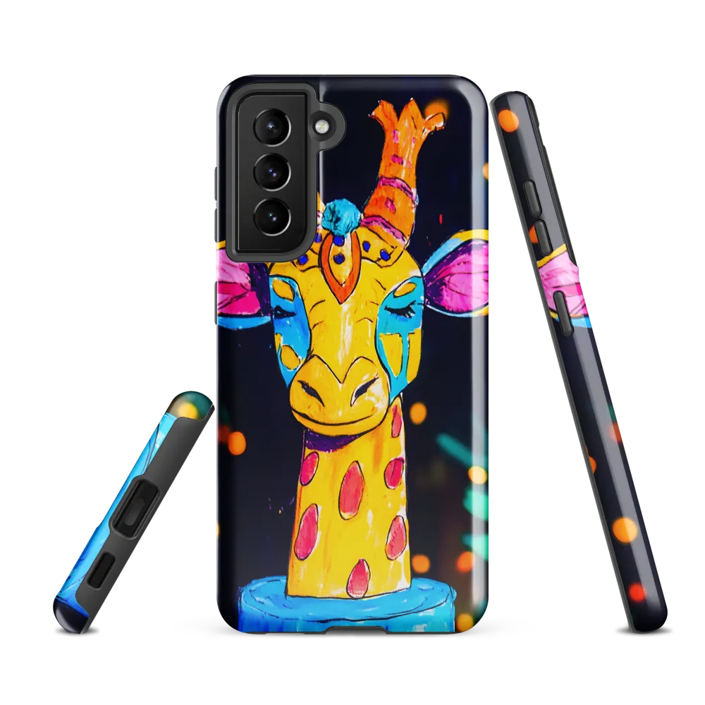 Whimsical Giraffe in Vibrant Colors