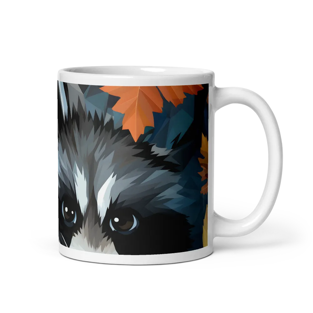 Whispers of Autumn: The Raccoon's Gaze | Mugs | Multiple Sizes & Colors